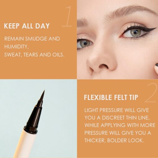 Black Eyeliner  Waterproof - ايلاينر رفيع مقاوم للماء - Image 2