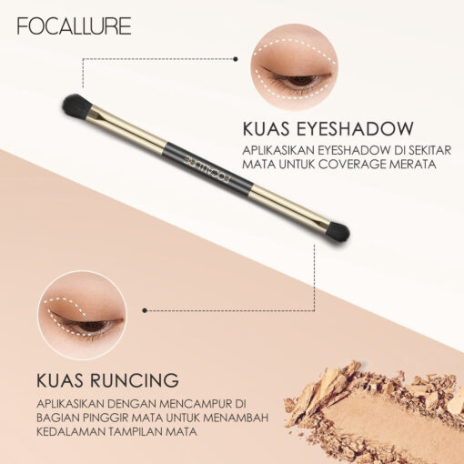 فرشاة مزدوجة Double-ended Soft Brush Blush - Image 2