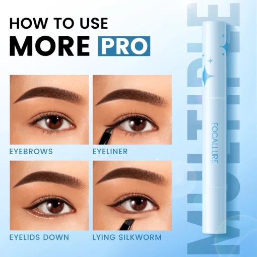 جل حواجب وايلاينر Eyebrow Gel Cream 2 In 1 Eyeliner Pencil - Image 5